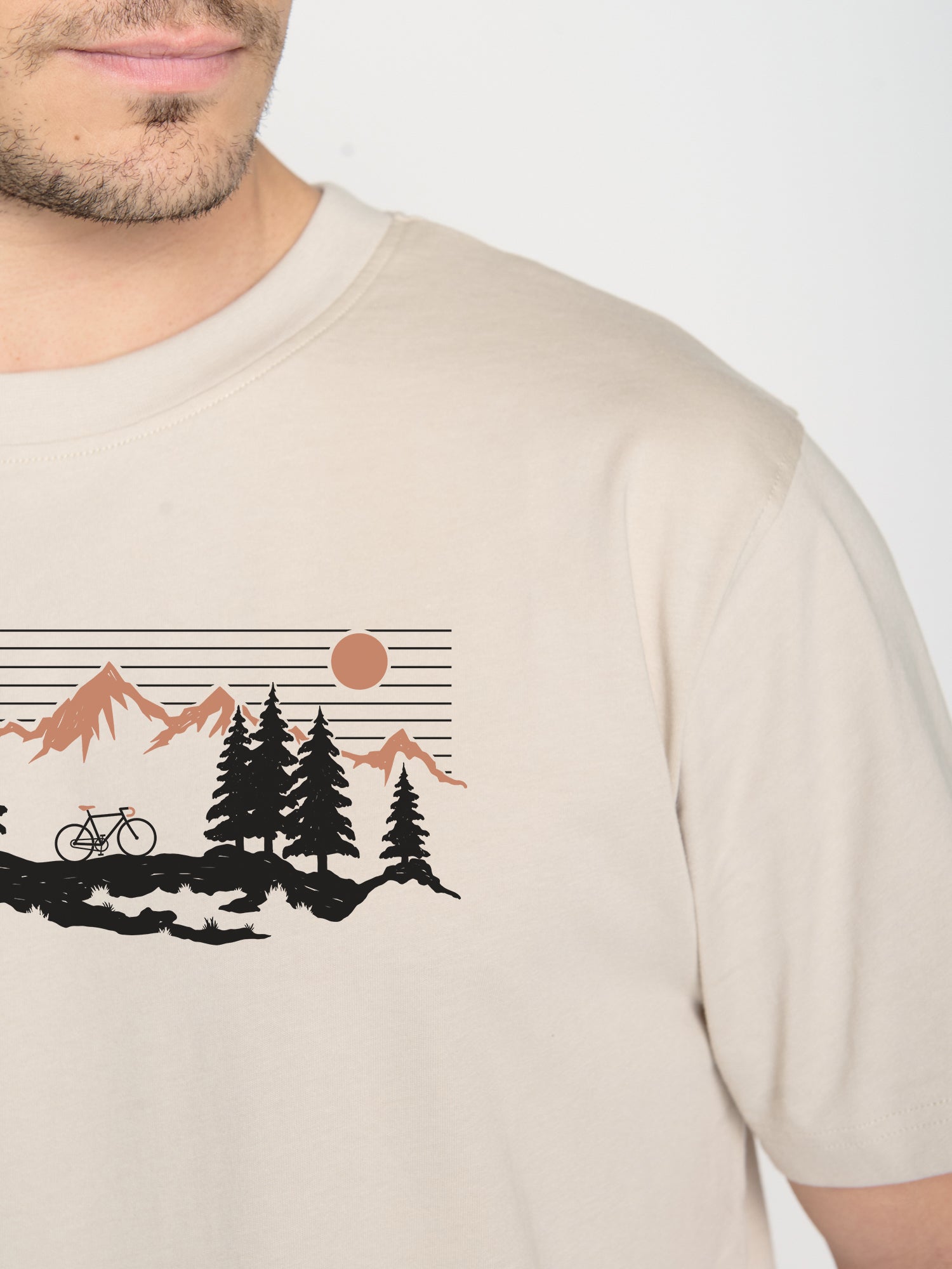Weiß:  Lässiges T-Shirt aus Bio-Baumwolle für Herren [22770]