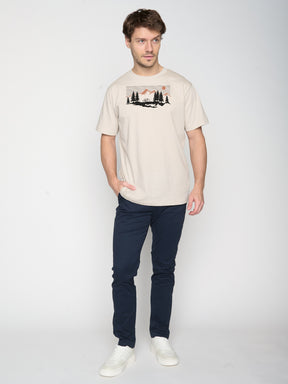 Weiß:  Lässiges T-Shirt aus Bio-Baumwolle für Herren [22772]