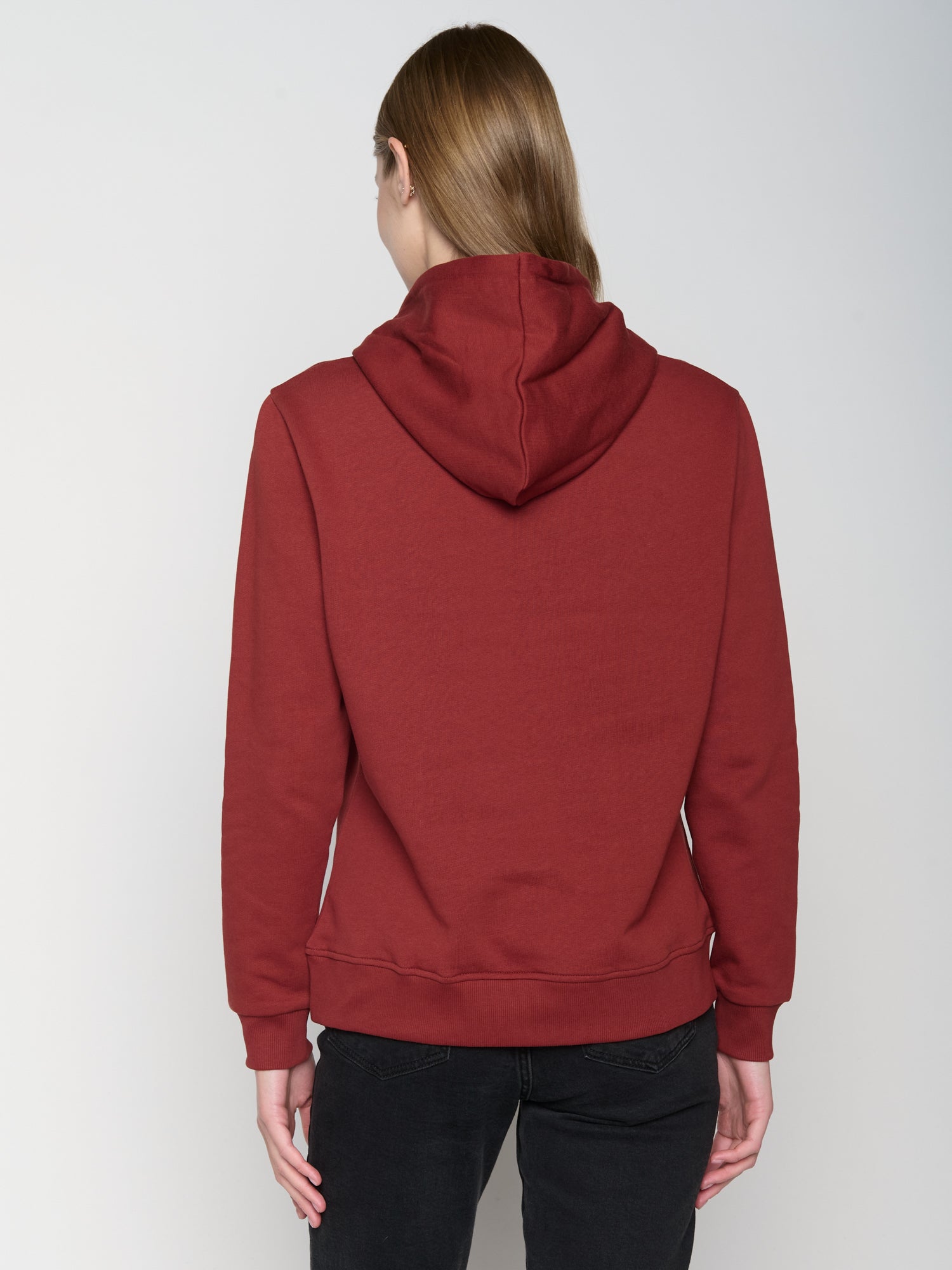 Rot:  Gemütlicher Hoodie aus Bio-Baumwolle für Damen [22776]