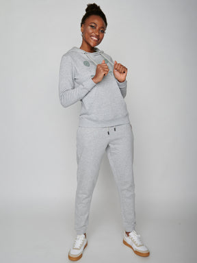 Heather Grey: Gemütlicher Hoodie aus Bio-Baumwolle für Damen [22783]