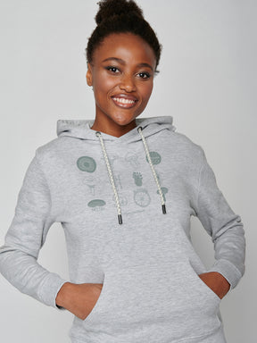 Heather Grey: Gemütlicher Hoodie aus Bio-Baumwolle für Damen [22784]
