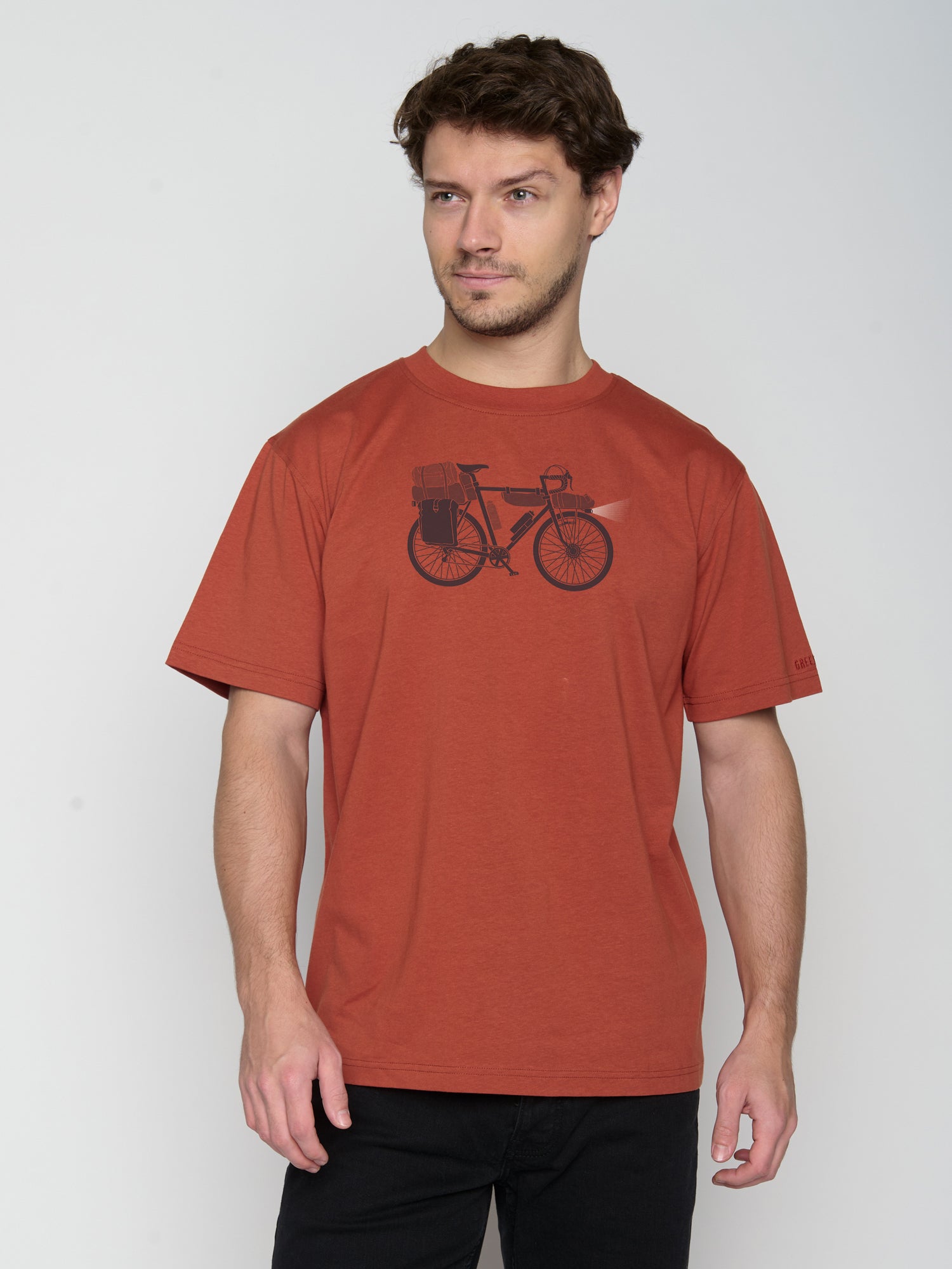 Dark Clay: Lässiges Oversize-T-Shirt aus Bio-Baumwolle für Herren [22791]