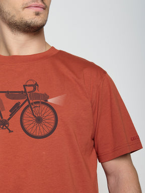 Dark Clay: Lässiges Oversize-T-Shirt aus Bio-Baumwolle für Herren [22792]