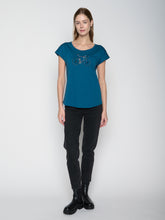 Blau:  Sportliches T-Shirt aus Bio-Baumwolle für Damen [22805]