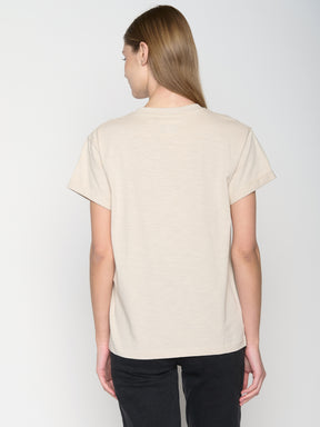 Weiß:  Lässiges T-Shirt aus Bio-Baumwolle für Damen [22816]