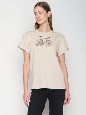 Weiß:  Lässiges T-Shirt aus Bio-Baumwolle für Damen [22817]