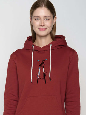 Red Berry: Gemütlicher Hoodie aus Bio-Baumwolle für Damen [22820]