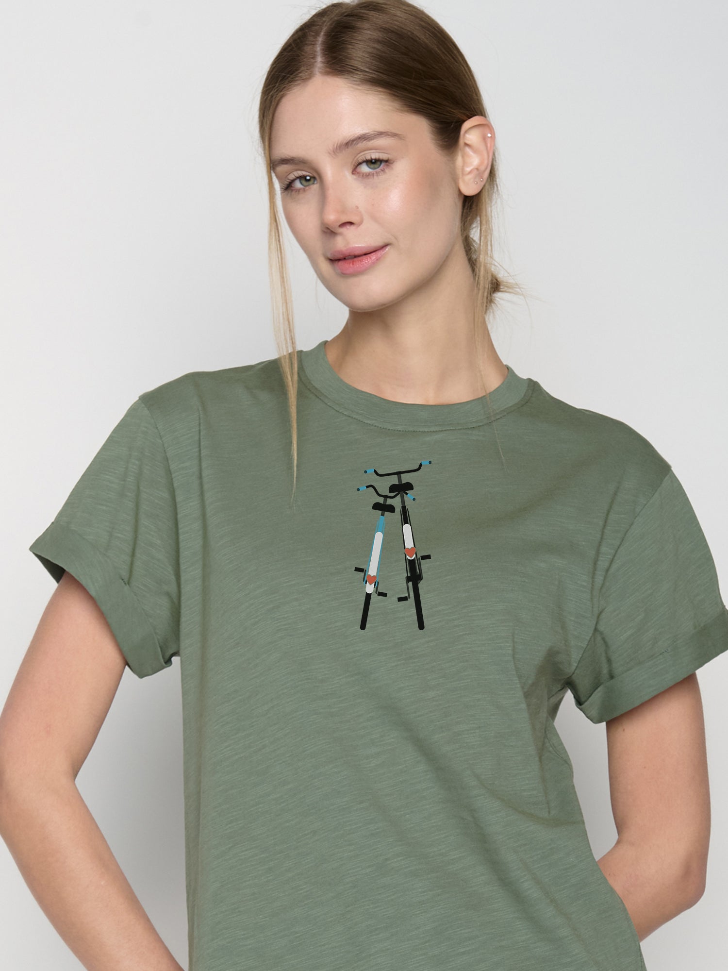Grau:  Lässiges T-Shirt aus Bio-Baumwolle für Damen [22830]