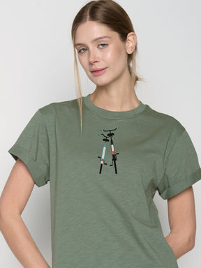 Grau:  Lässiges T-Shirt aus Bio-Baumwolle für Damen [22830]