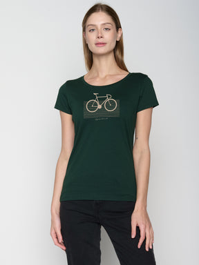 Grün:  Lässiges T-Shirt aus Bio-Baumwolle für Damen [22864]