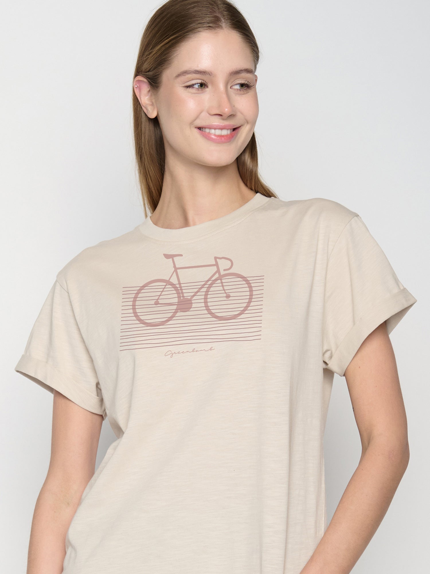 Weiß:  Lässiges T-Shirt aus Bio-Baumwolle für Damen [22870]