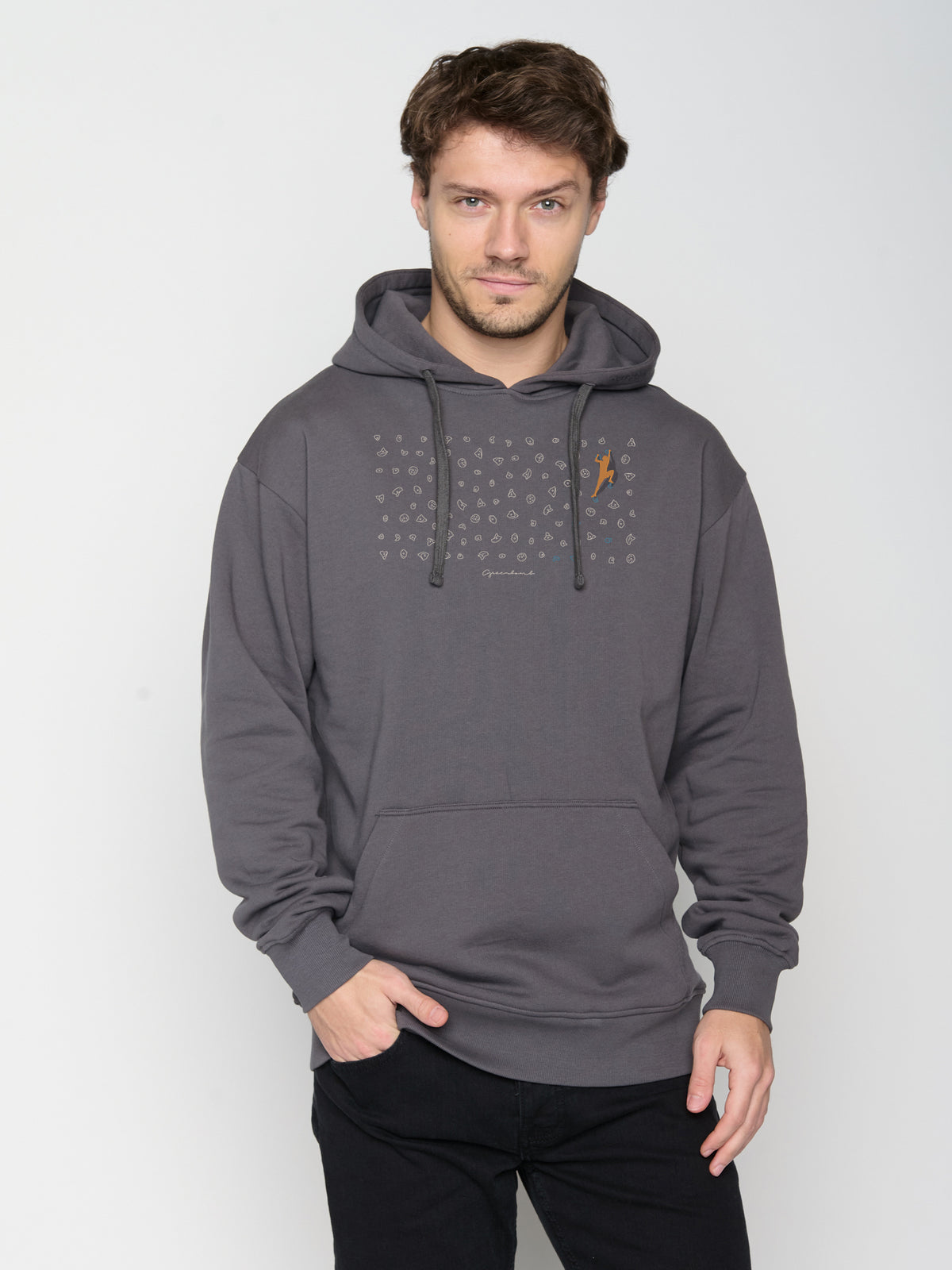 Grau:  Gemütlicher Hoodie aus Bio-Baumwolle für Herren [22879]
