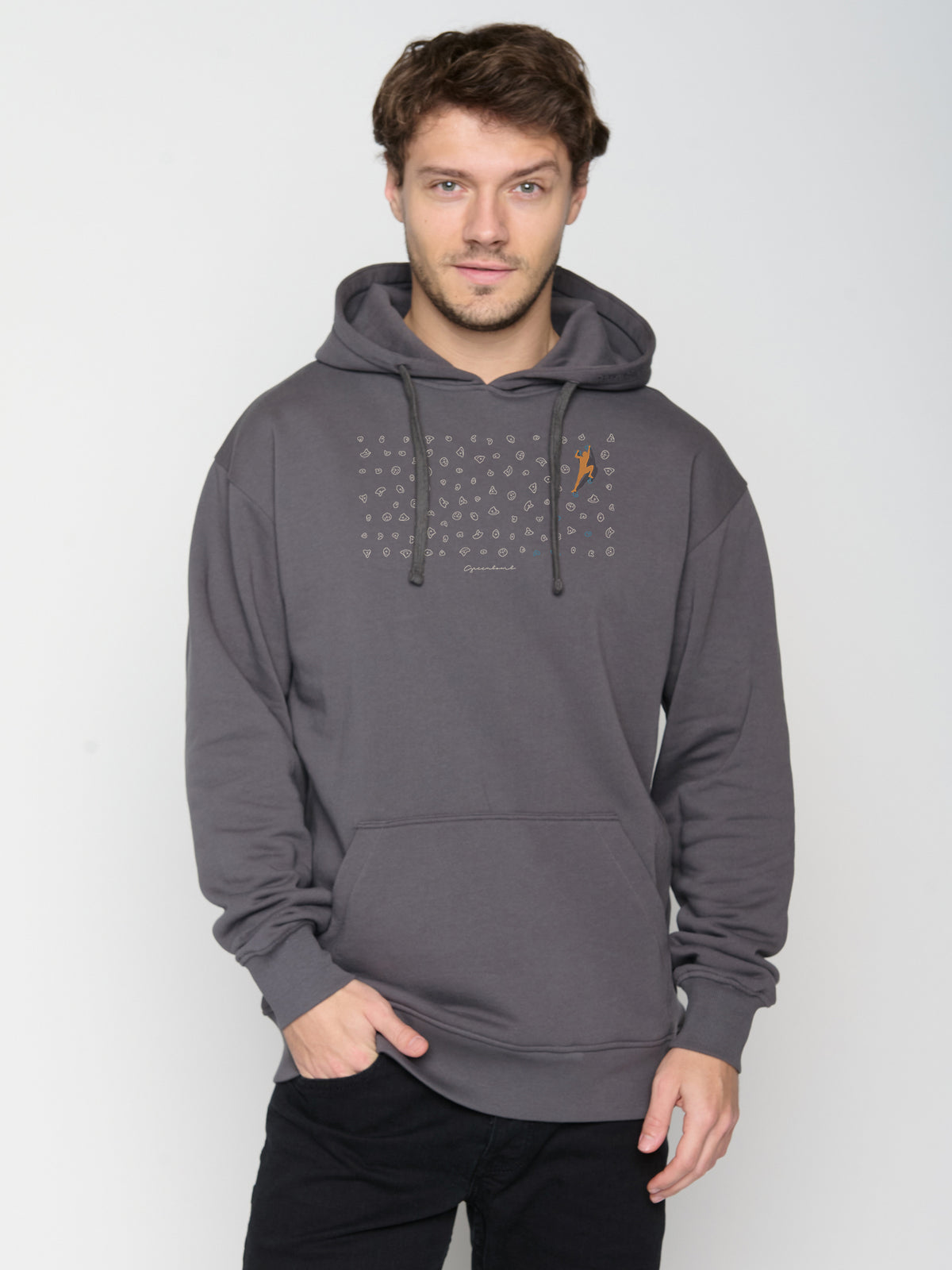 Anthracite: Gemütlicher Hoodie aus Bio-Baumwolle für Herren [22880]