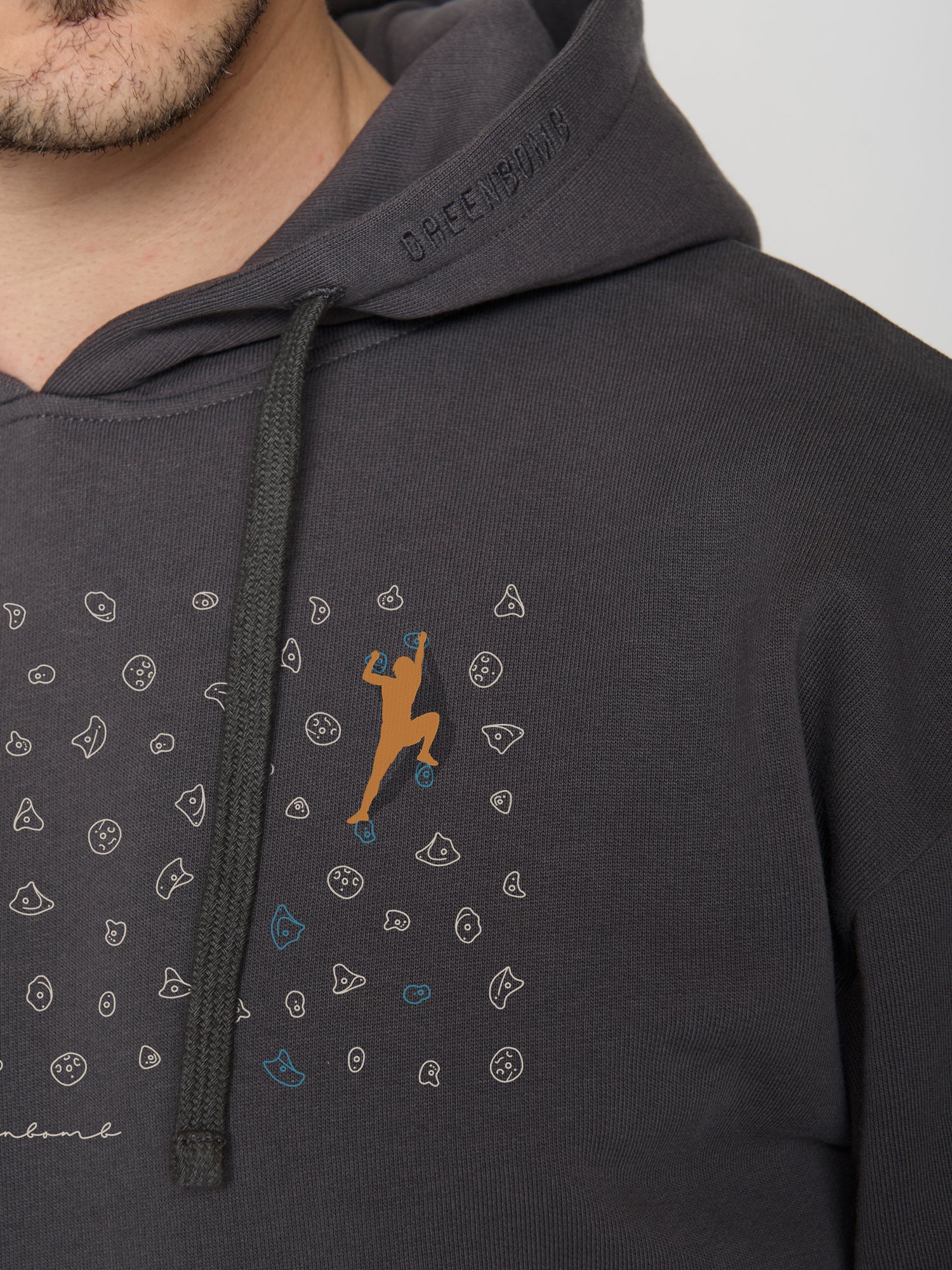 Anthracite: Gemütlicher Hoodie aus Bio-Baumwolle für Herren [22881]