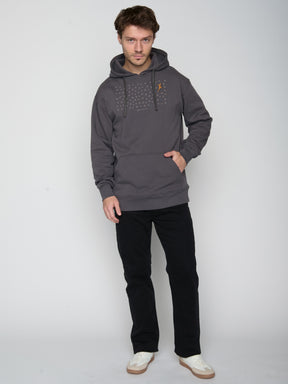 Anthracite: Gemütlicher Hoodie aus Bio-Baumwolle für Herren [22883]