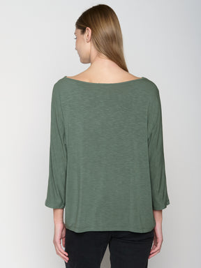 Moos Grey: Gemütliches Longsleeve aus Viskose (LENZING™ ECOVERO™) Mix für Damen [22900]