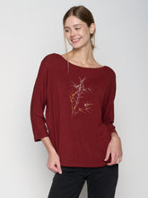 Red Berry: Gemütliches Longsleeve aus Viskose (LENZING™ ECOVERO™) Mix für Damen [22912]