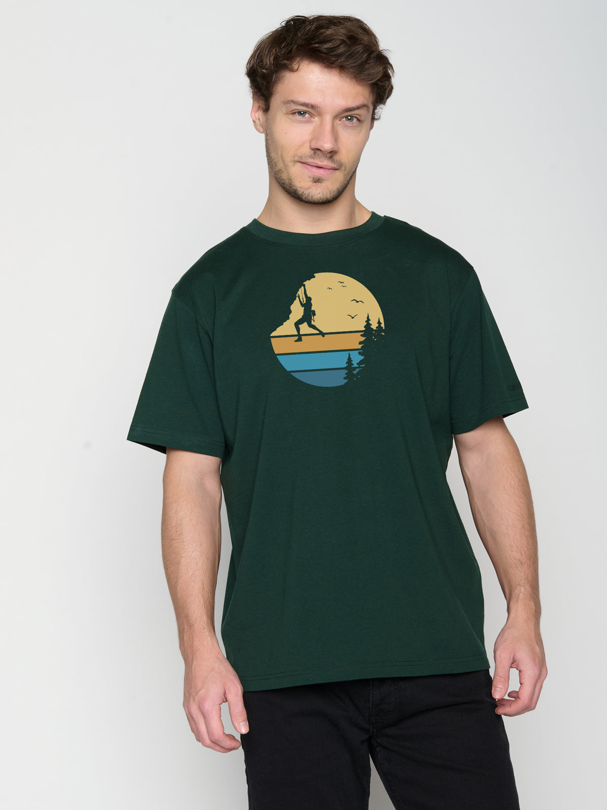 Grün:  Lässiges T-Shirt aus Bio-Baumwolle für Herren [22948]