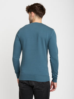 Blau:  Gemütliches Sweatshirt aus Bio-Baumwolle für Herren [22964]