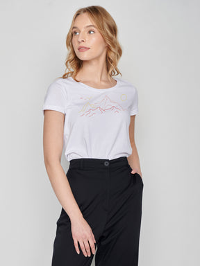 White: Sportliches T-Shirt aus Bio-Baumwolle für Damen [22985]