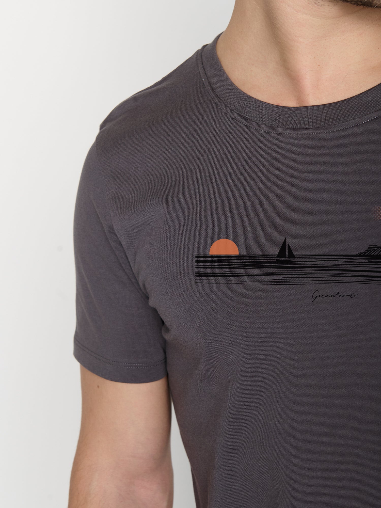 Grau:  Sportliches T-Shirt aus Bio-Baumwolle für Herren [22993]