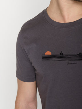 Grau:  Sportliches T-Shirt aus Bio-Baumwolle für Herren [22993]