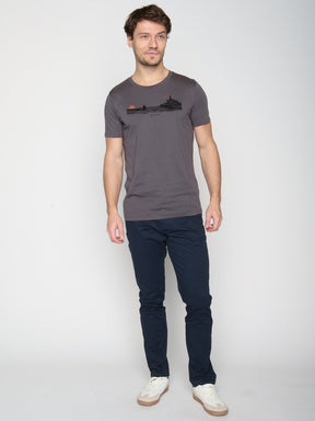 Grau:  Sportliches T-Shirt aus Bio-Baumwolle für Herren [22995]