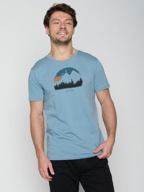 Blau:  Sportliches T-Shirt aus Bio-Baumwolle für Herren [23004]