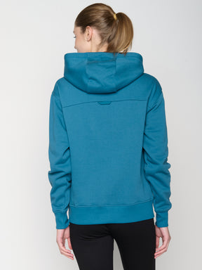Blau:  Gemütlicher Hoodie aus Bio-Baumwoll Mix für Damen [23035]