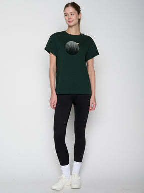 Grün:  Lässiges T-Shirt aus Bio-Baumwolle für Damen [23036]