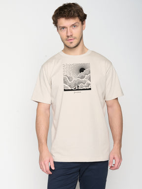 Weiß:  Lässiges T-Shirt aus Bio-Baumwolle für Herren [23040]