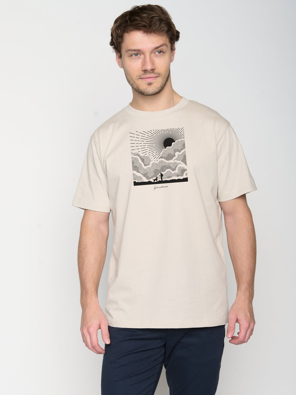 Off White: Lässiges Oversize-T-Shirt aus Bio-Baumwolle für Herren [23041]