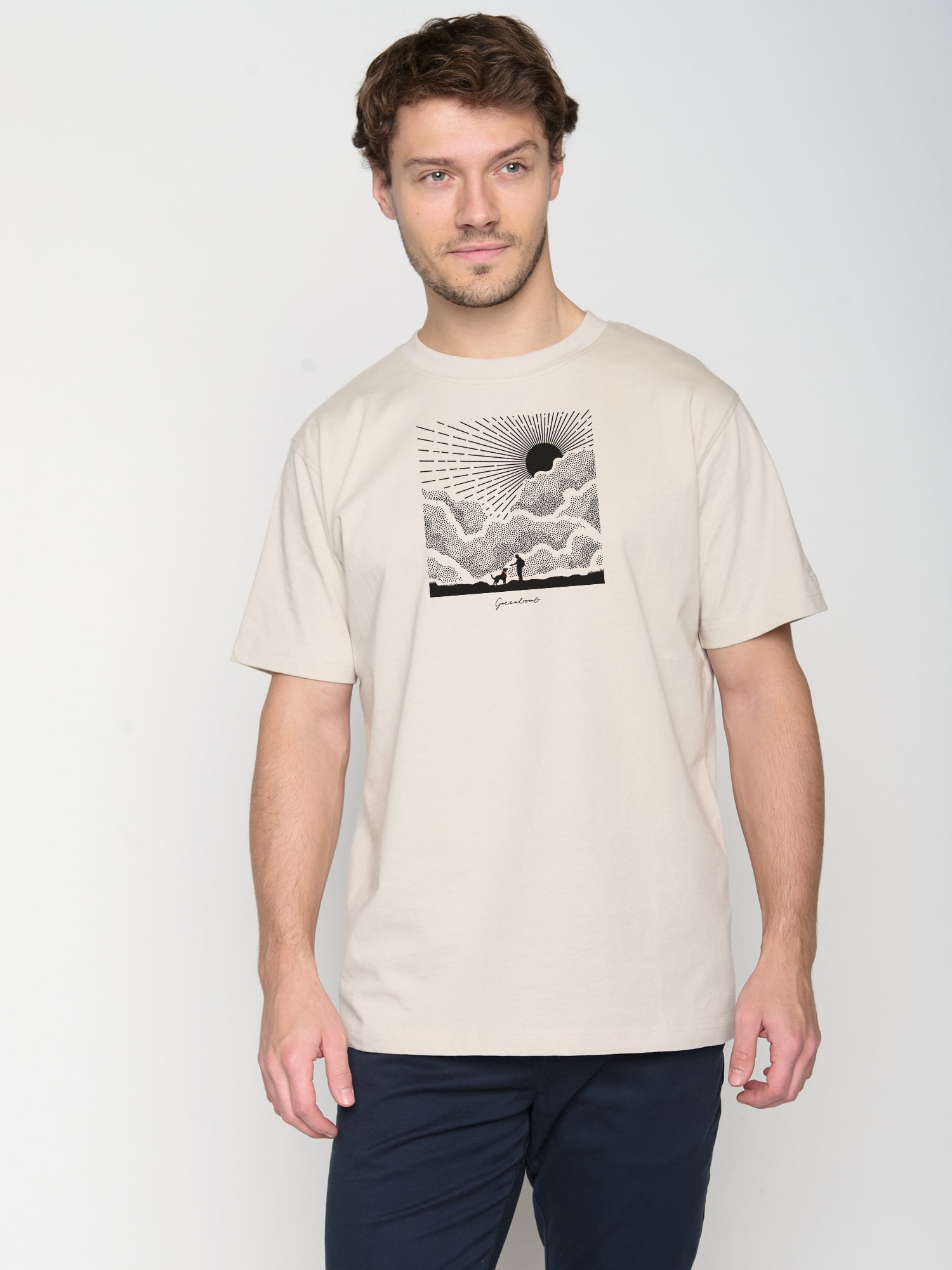 Off White: Lässiges Oversize-T-Shirt aus Bio-Baumwolle für Herren [23041]