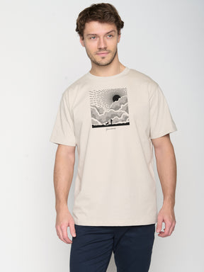 Off White: Lässiges Oversize-T-Shirt aus Bio-Baumwolle für Herren [23041]