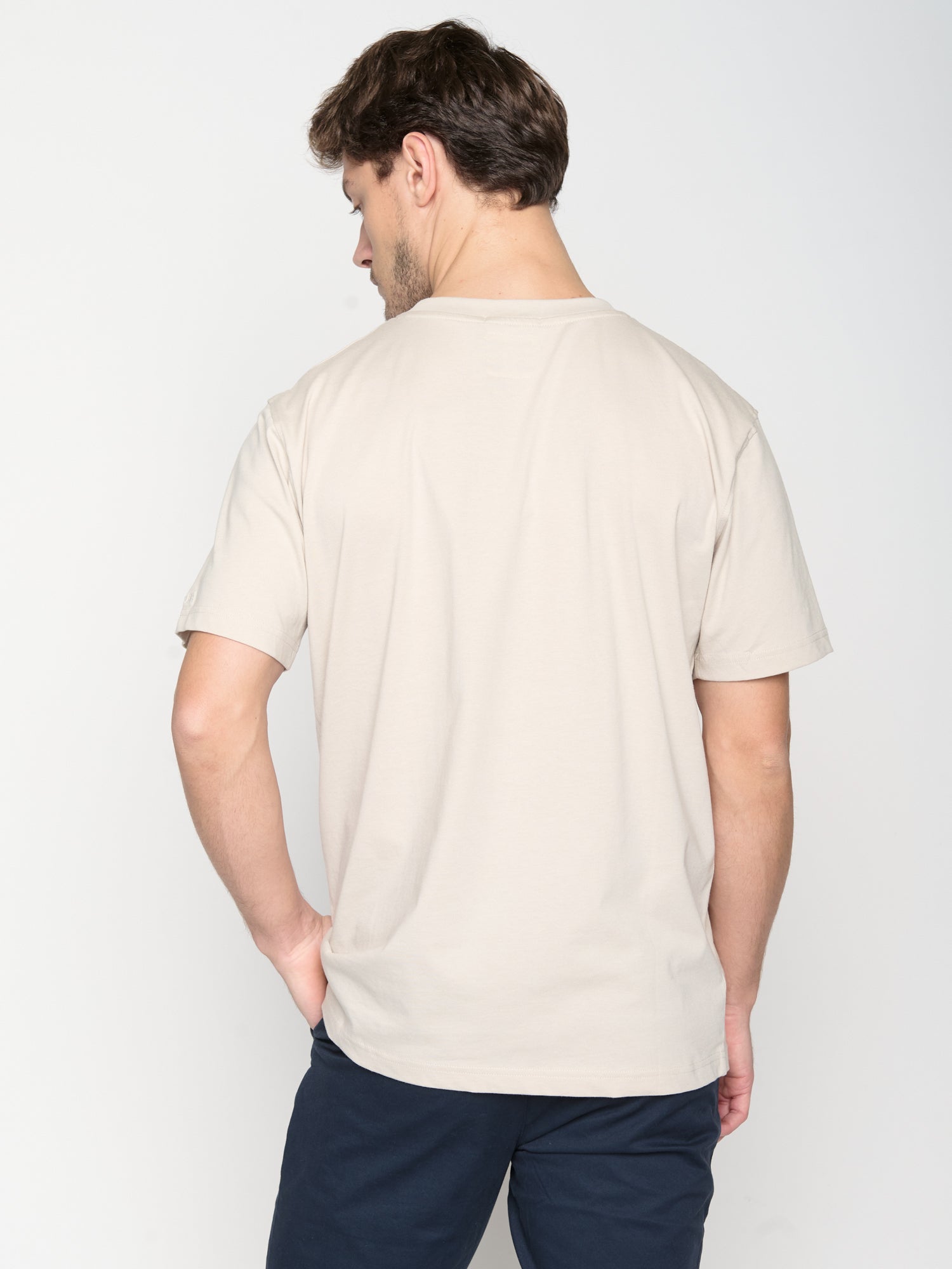 Weiß:  Lässiges T-Shirt aus Bio-Baumwolle für Herren [23044]