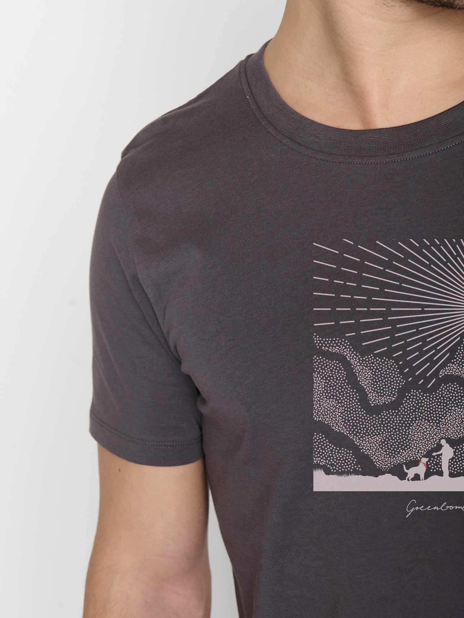 Grau:  Sportliches T-Shirt aus Bio-Baumwolle für Herren [23047]