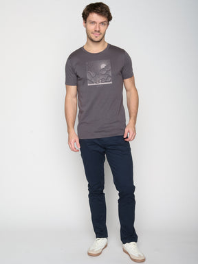 Grau:  Sportliches T-Shirt aus Bio-Baumwolle für Herren [23049]
