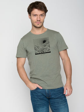 Olive: Sportliches T-Shirt aus Bio-Baumwolle für Herren [23050]