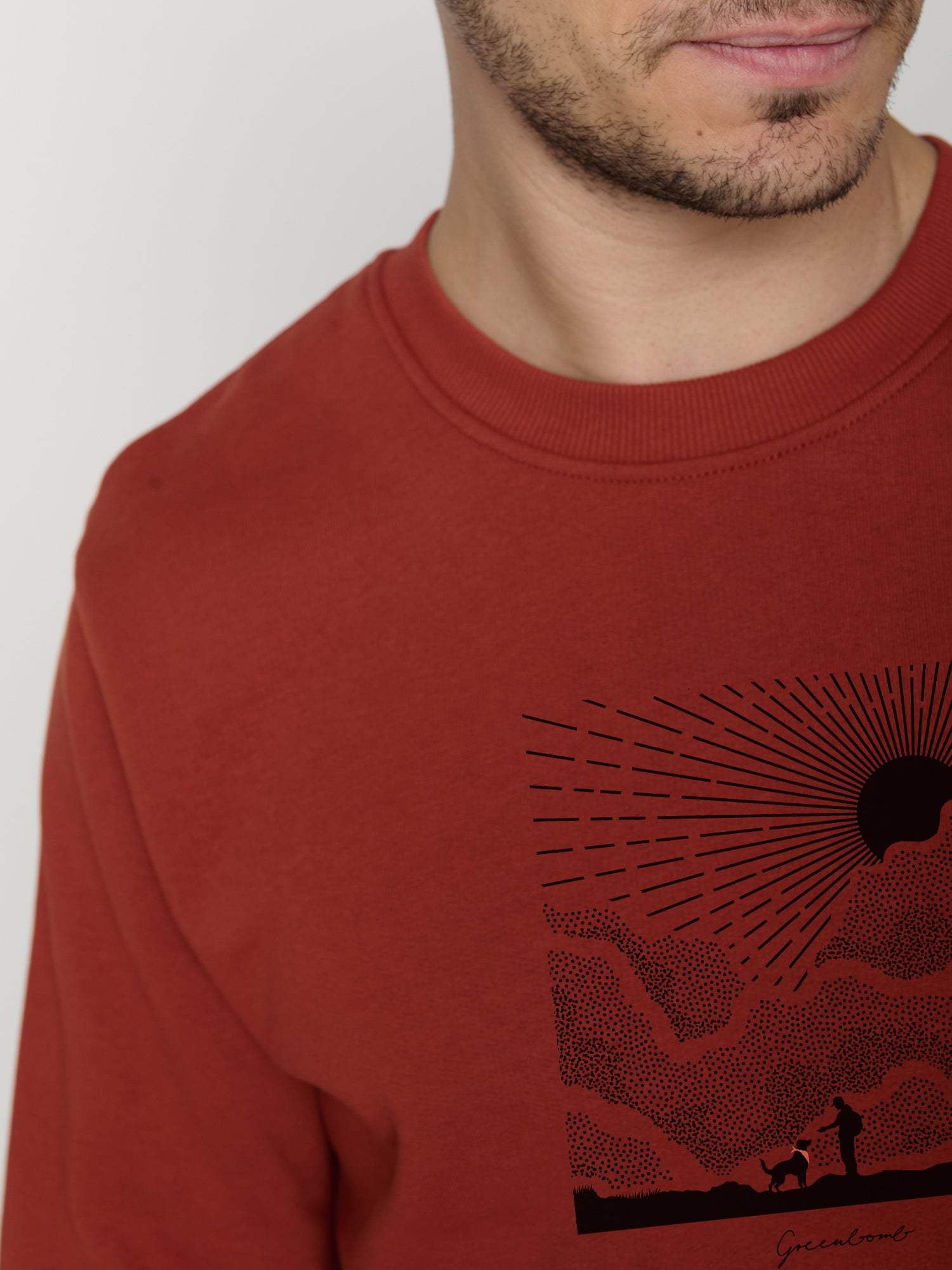 Grau:  Gemütliches Sweatshirt aus Bio-Baumwolle für Herren [23056]