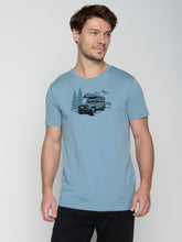 Blau:  Sportliches T-Shirt aus Bio-Baumwolle für Herren [23066]