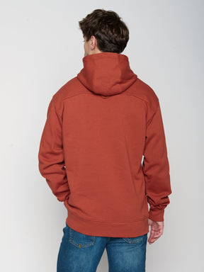 Clay Red: Gemütlicher Hoodie aus Bio-Baumwolle für Herren [23074]