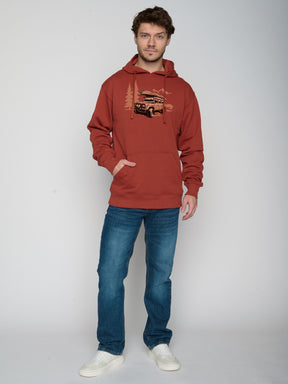 Clay Red: Gemütlicher Hoodie aus Bio-Baumwolle für Herren [23075]