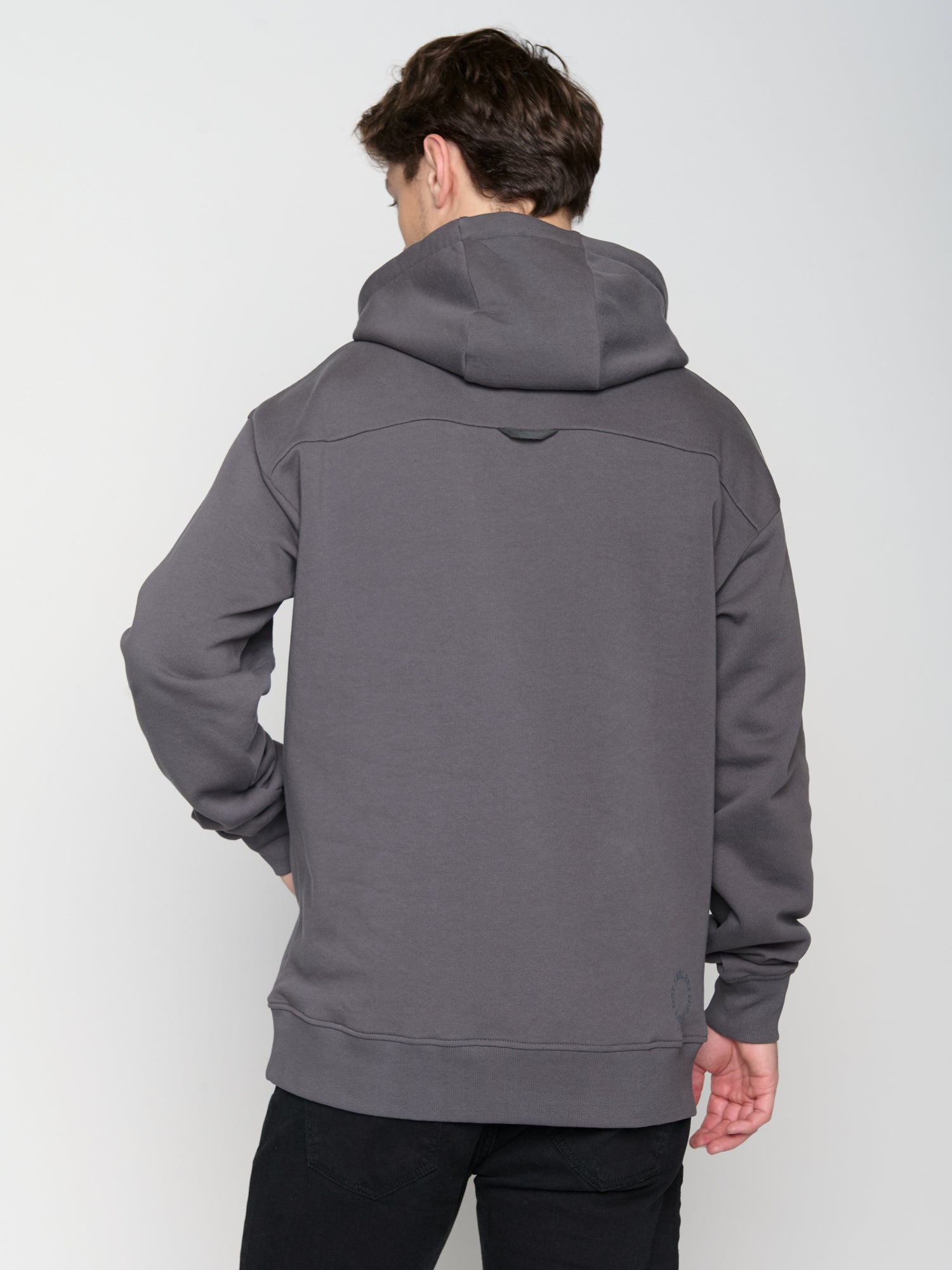 Grau:  Gemütlicher Hoodie aus Bio-Baumwolle für Herren [23078]