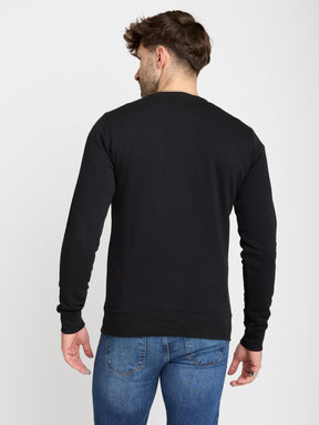 Schwarz:  Gemütliches Sweatshirt aus Bio-Baumwolle für Herren [23092]
