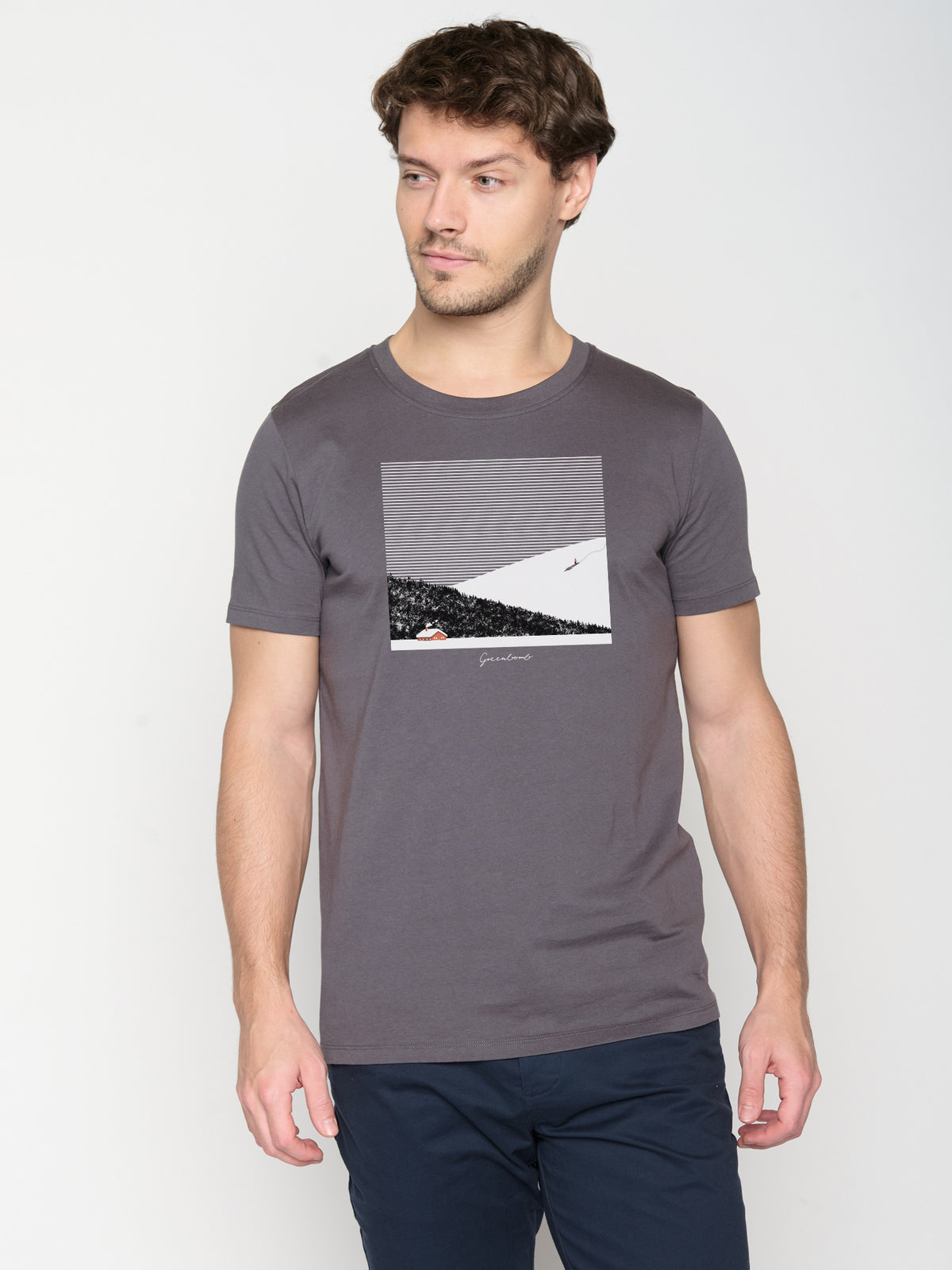 Grau:  Sportliches T-Shirt aus Bio-Baumwolle für Herren [23151]