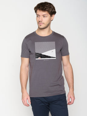Grau:  Sportliches T-Shirt aus Bio-Baumwolle für Herren [23151]