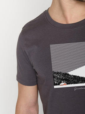 Grau:  Sportliches T-Shirt aus Bio-Baumwolle für Herren [23152]