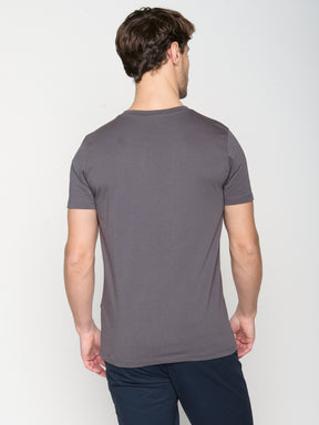 Grau:  Sportliches T-Shirt aus Bio-Baumwolle für Herren [23153]