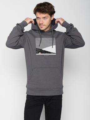 Grau:  Gemütlicher Hoodie aus Bio-Baumwolle für Herren [23155]