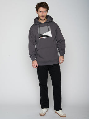 Anthracite: Gemütlicher Hoodie aus Bio-Baumwolle für Herren [23159]